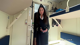 Pov Video Of A Teen Seducing The Train Conductor And Fucking Her In Public