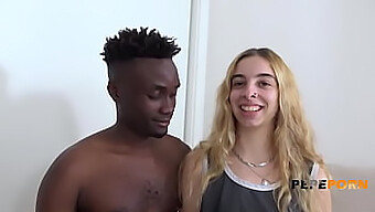 Young European Irina Love Explores Her First Big Black Partner